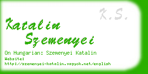 katalin szemenyei business card